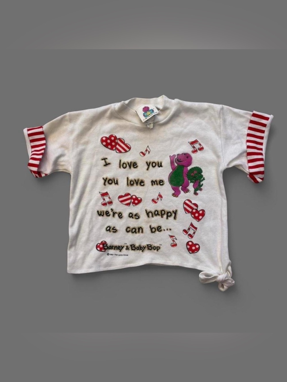 Vintage kids 1992 Barney and Baby Bop top girls 4T